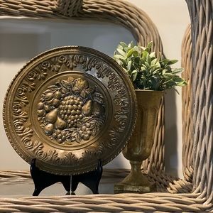 Vintage Brass Decorative Plate